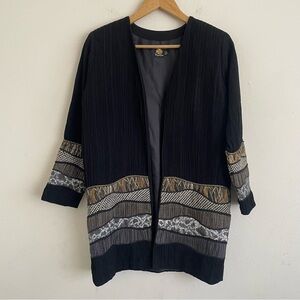 Elegant Anne Numba 100% Silk Kimono Patchwork Jacket Size Small